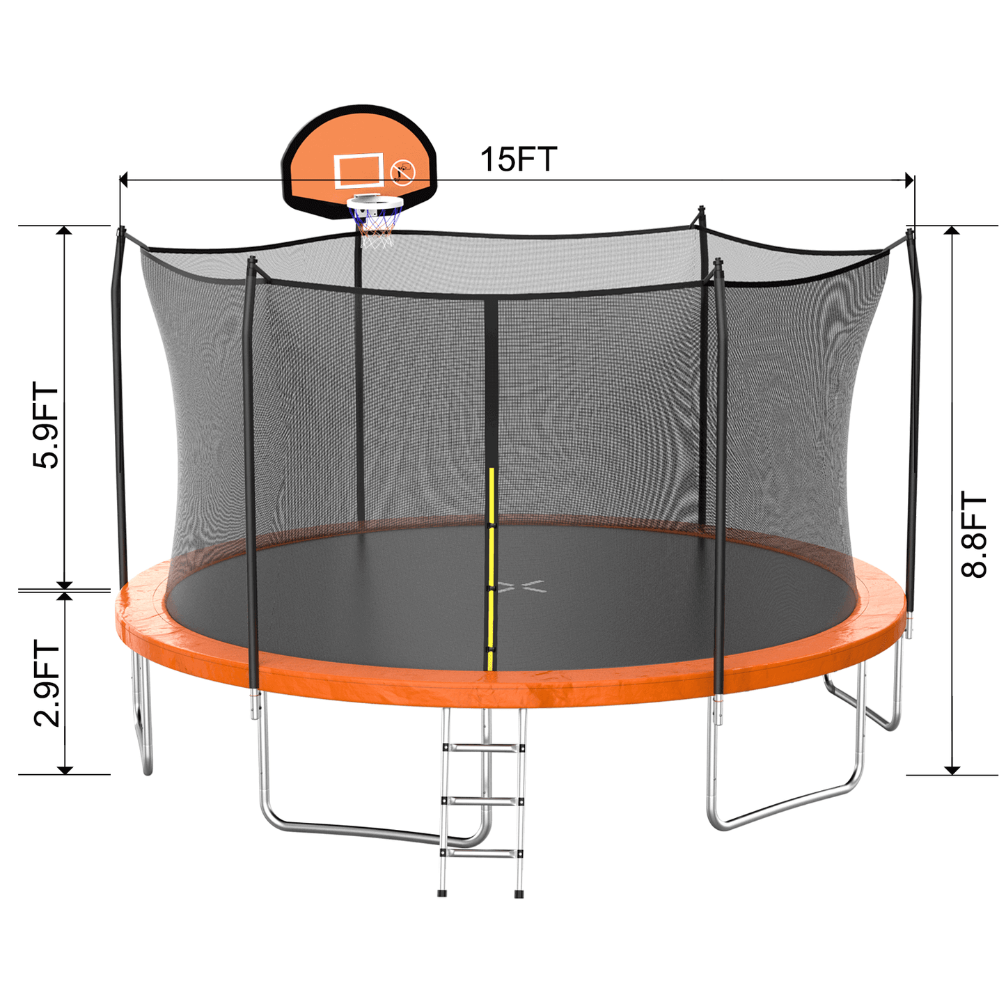 Aotob-15ft In-Net Round Trampoline