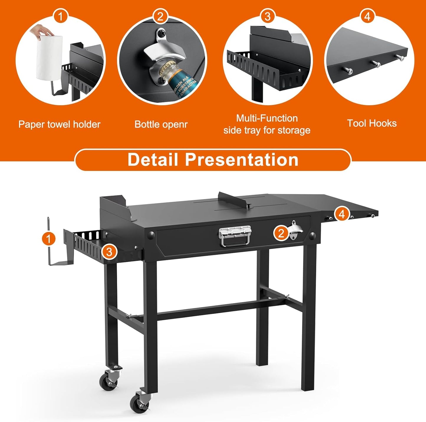 HeroFire-Portable Folding Grill Table