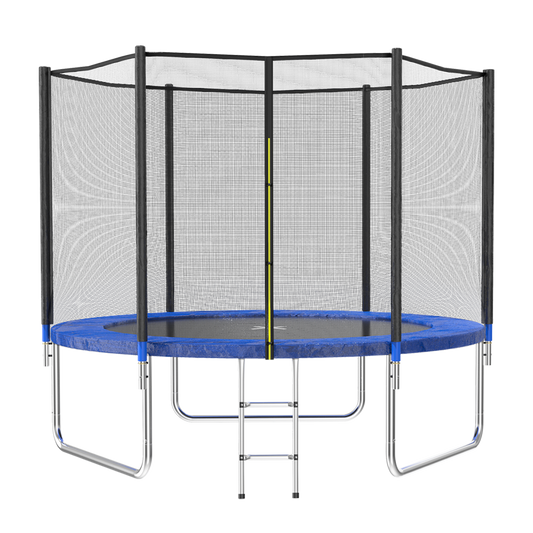 Aotob-8FT Outdoor Trampoline with Safety Net & Ladder