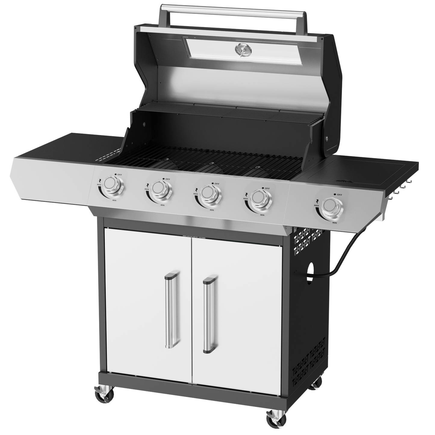 HeroFire-4-Burner Gas Grill with Side Burner